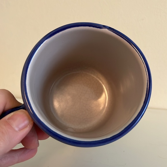 VINTAGE VIETRI CAMPAGNA PESCE MUG ITALY BLUE FISH HAND PAINTED - Picture 5 of 8